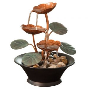 Bits and Pieces - Indoor Water Lily Water Fountain