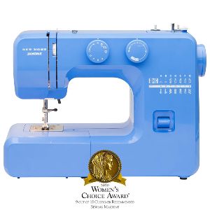 Janome Blue Couture Easy-to-Use Sewing Machine with Interior Metal Frame