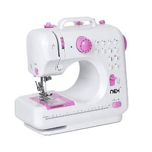 NEX Sewing Machine, Crafting Mending Machine, Children Present Portable with 12 Built-in Stitches