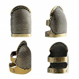Huihui decoration 4 Pieces Sewing Thimble, Metal Copper Sewing Thimble Finger