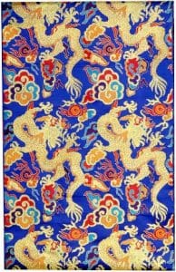 Mandala Crafts Royal Blue Dragon Brocade Fabric by The Yard for Upholstery and Fashion Clothing Design, 3 Yards