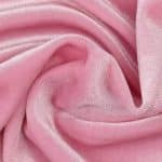 Richland Textiles Pink Stretch Velvet Knit Fabric by The Yard