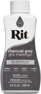 Rit 88620 All-Purpose Liquid Dye, 8 oz, Charcoal Grey