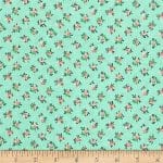Santee Print Works New Country Calicos Flowers Mint Fabric by the Yard
