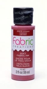 Fabric Creations Fabric Ink in Assorted Colors (2-Ounce), 25979 Crimson