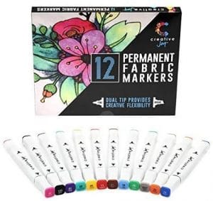 Fabric Markers with Permanent Brilliant Colors in Dual-Tipped Markers for Creating Washable Art and