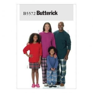Butterick B5572 Misses’ Men’s Children’s Boy’s Girl’s Top, Shorts and Pants Pattern