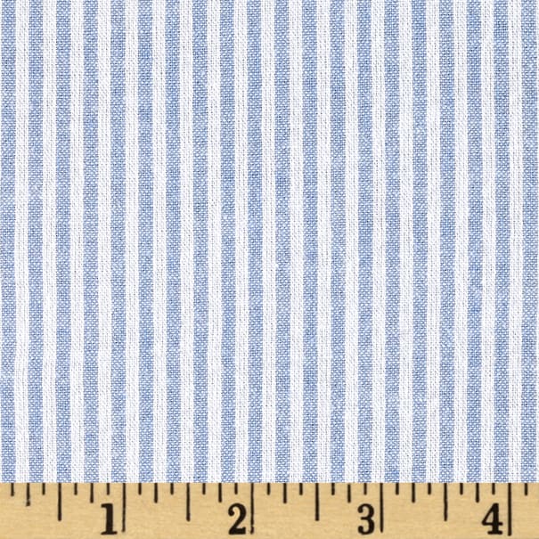 Cotton Seersucker Stripe Blue White