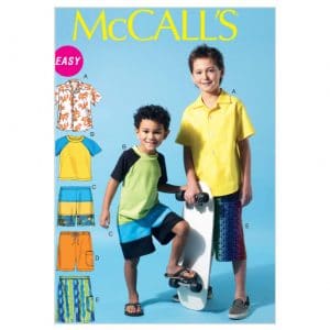 McCall’s M6548 Children’s Boys’ Shirt, Top and Shorts Pattern