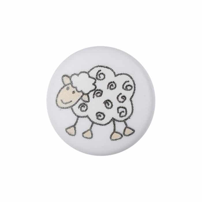 white sheep button