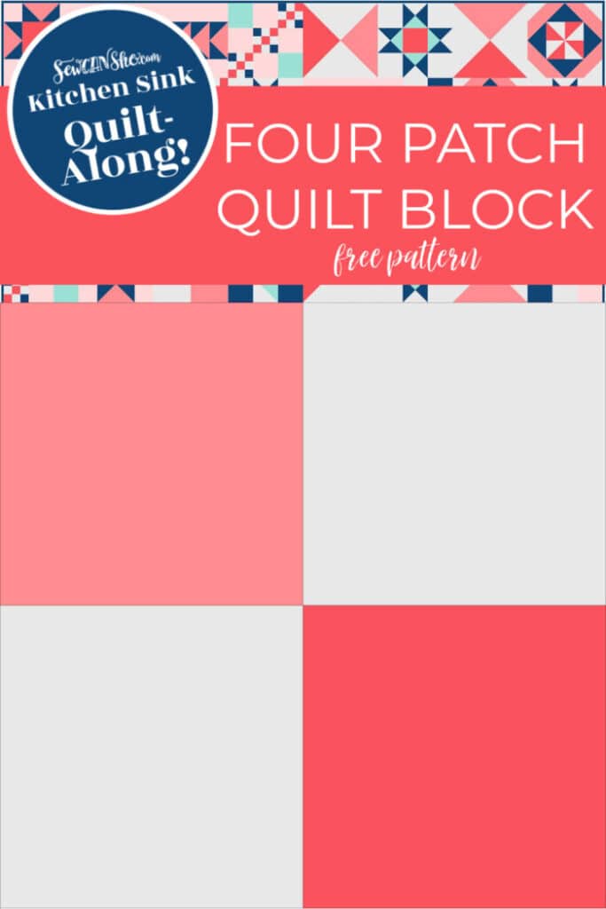 Free four patch quilt pattern TeachYouToSew