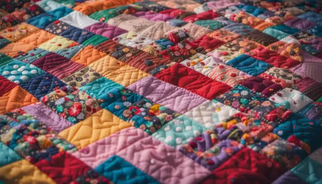 multicolored quilt